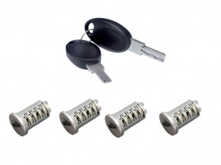 Zamek 4 wkładki 2 klucze...